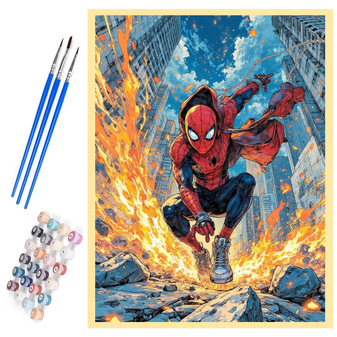 fire-spiderman-paint-by-number-kit