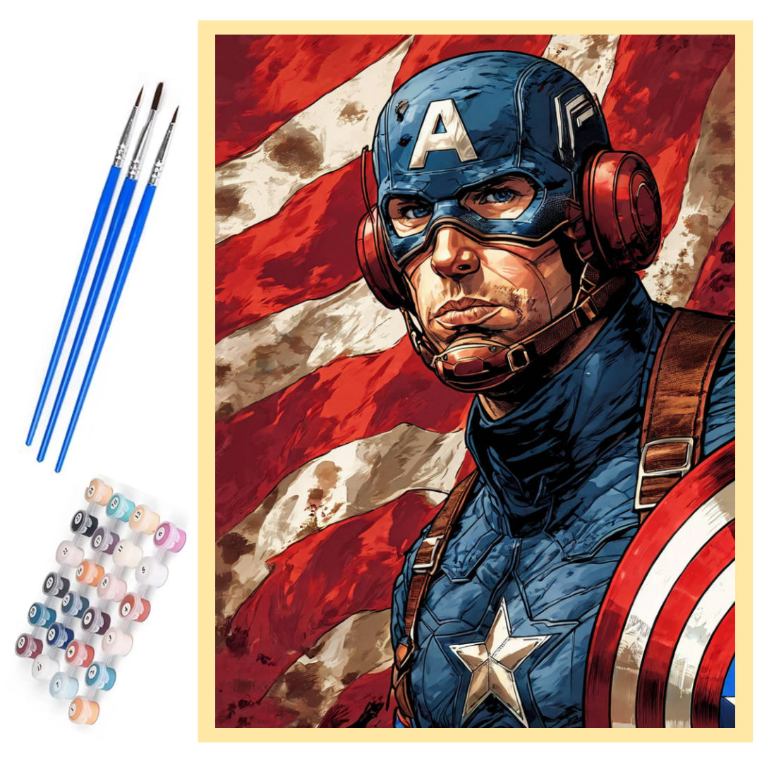 flag-captain-america-paint-by-number-kit