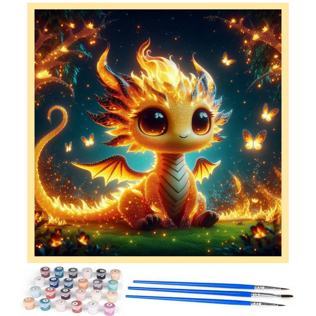 flame-baby-dragon-paint-by-number-kit