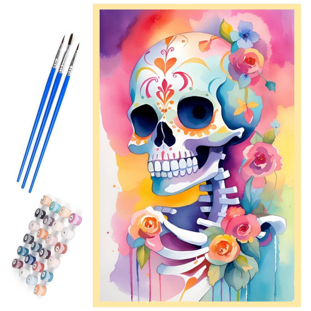 floral-skull-paint-by-number-kit
