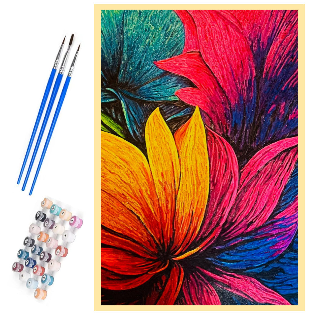 flower-frenzy-paint-by-number-kit