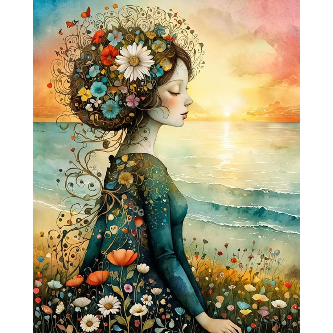 flower-lady-by-the-sea-paint-by-number-kit