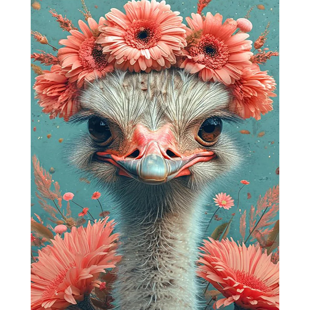 flower-ostrich-paint-by-number-kit