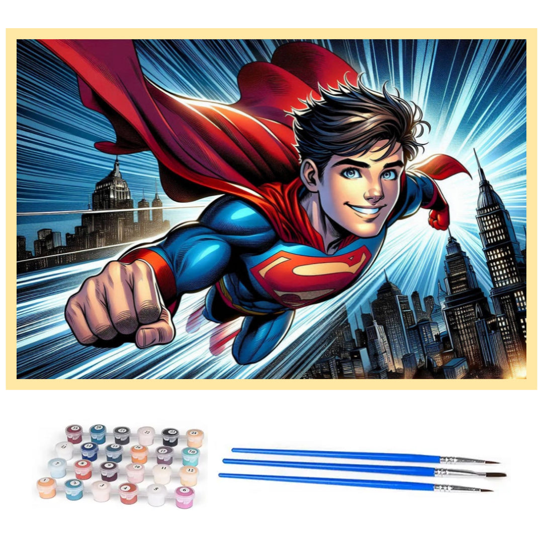 flying-superboy-paint-by-number-kit