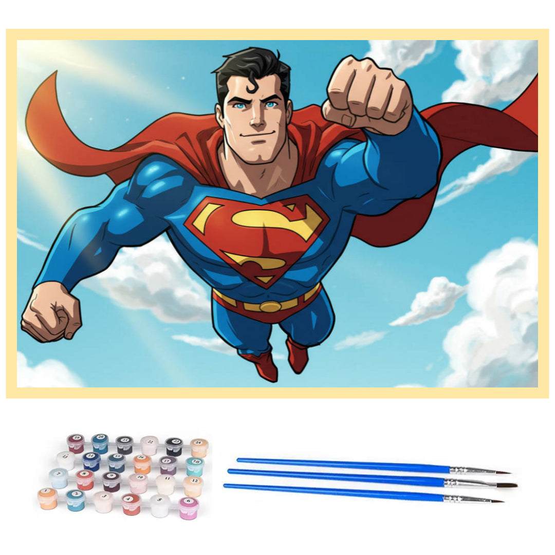 flying-superman-paint-by-number-kit
