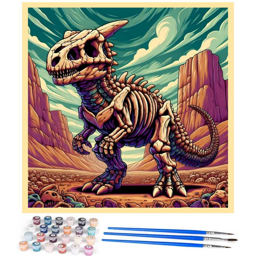 fossil-dinosaur-paint-by-number-kit