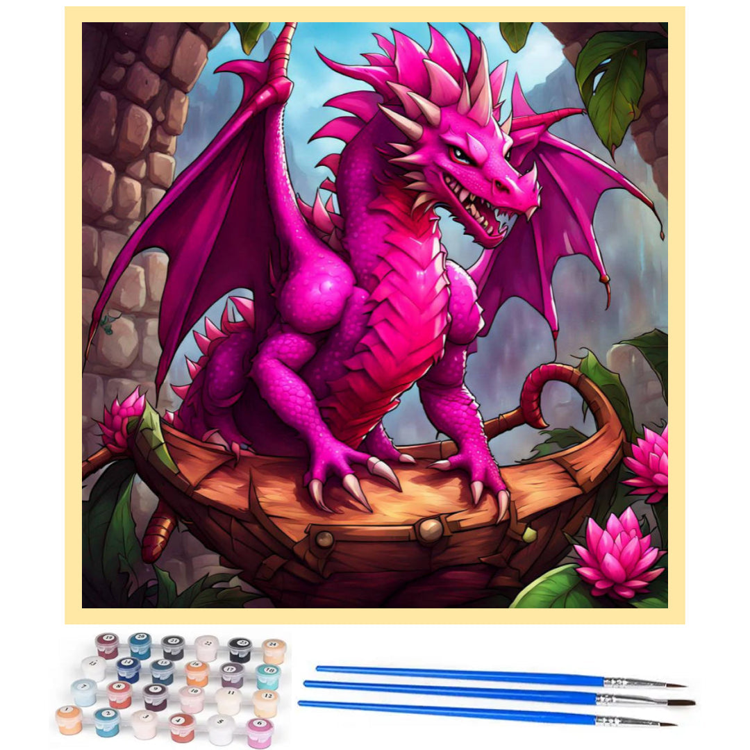 fushia-dragon-paint-by-number-kit