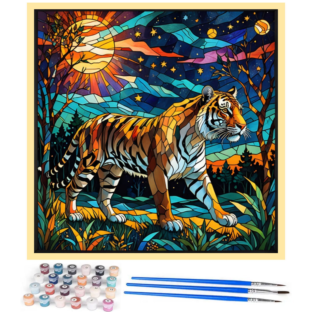 geometric-art-tiger-paint-by-number-kit