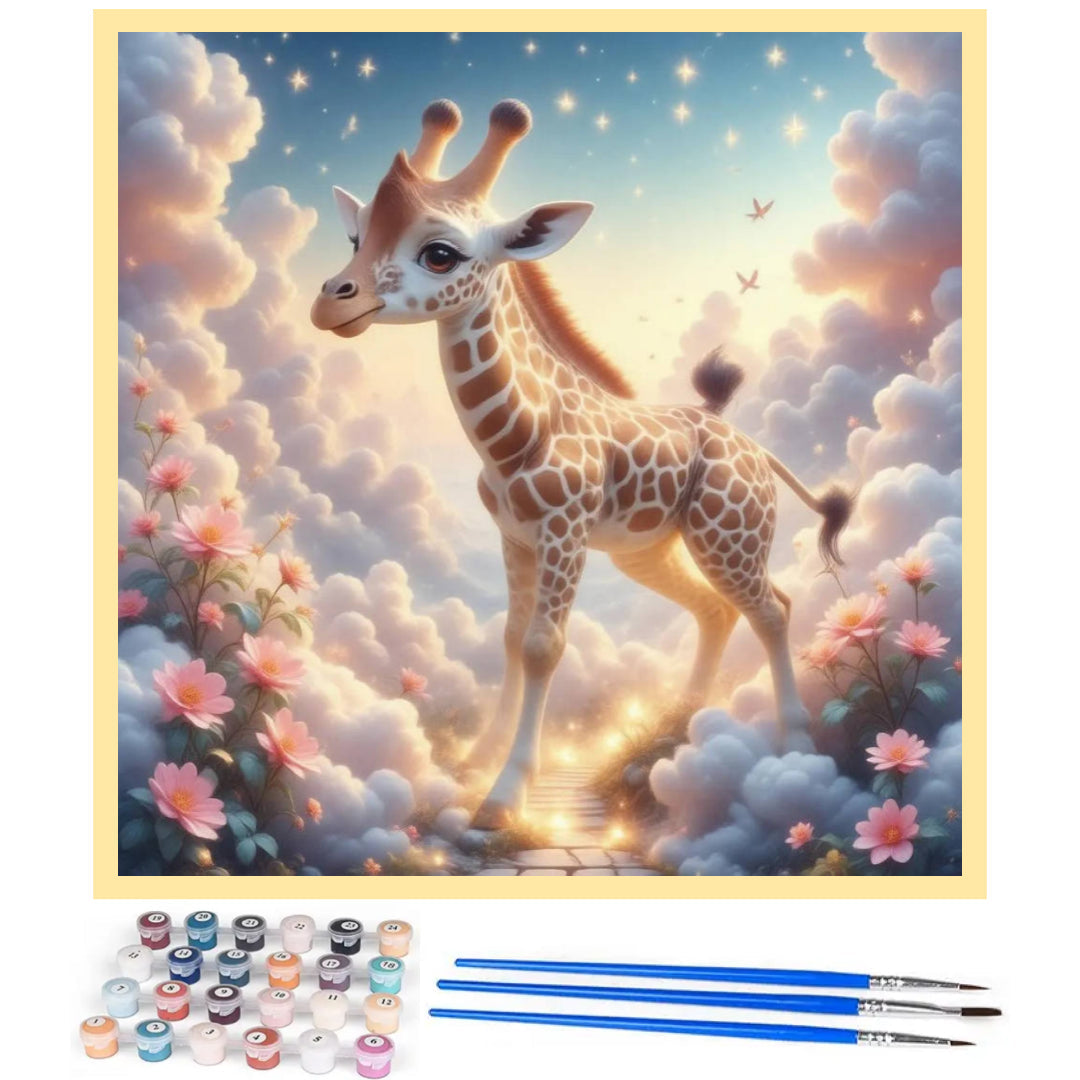 giraffe-exploring-the-clouds-paint-by-number-kit