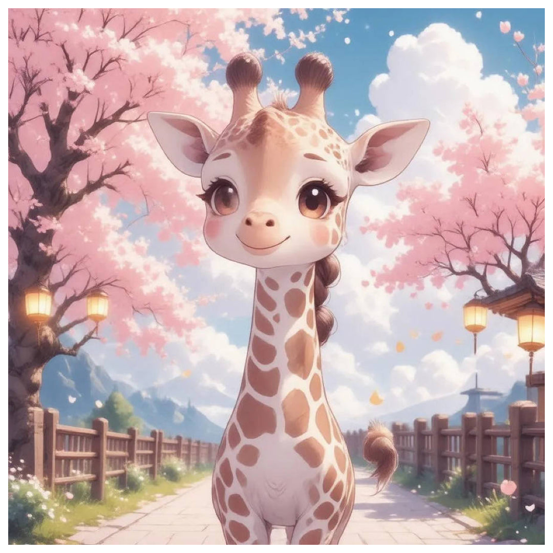 giraffe-in-the-sakura-park-paint-by-number-kit