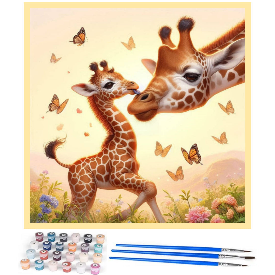 giraffe-kiss-paint-by-number-kit