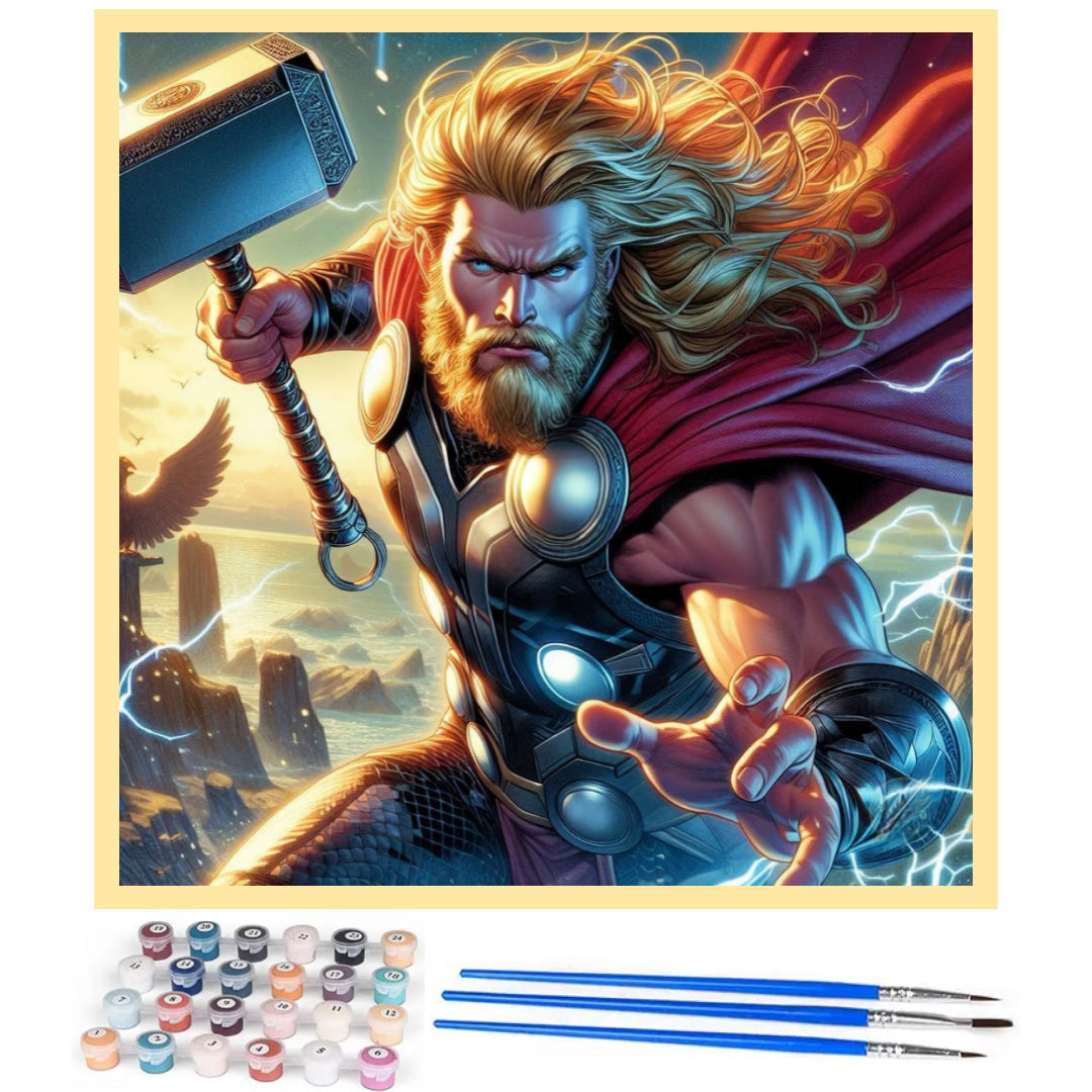 god-of-thunder-thor-paint-by-number-kit