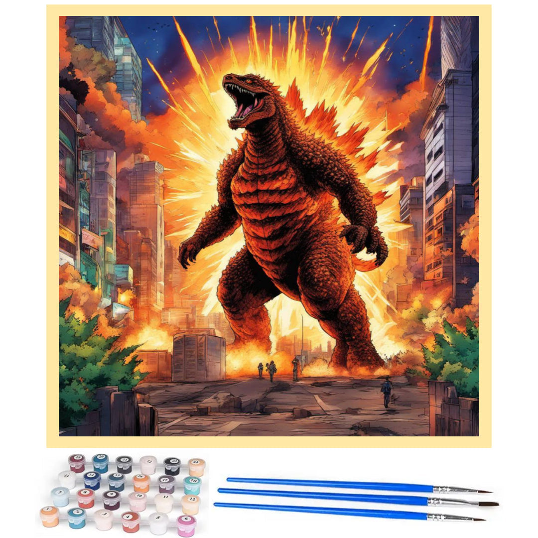 godzilla-explosion-paint-by-number-kit