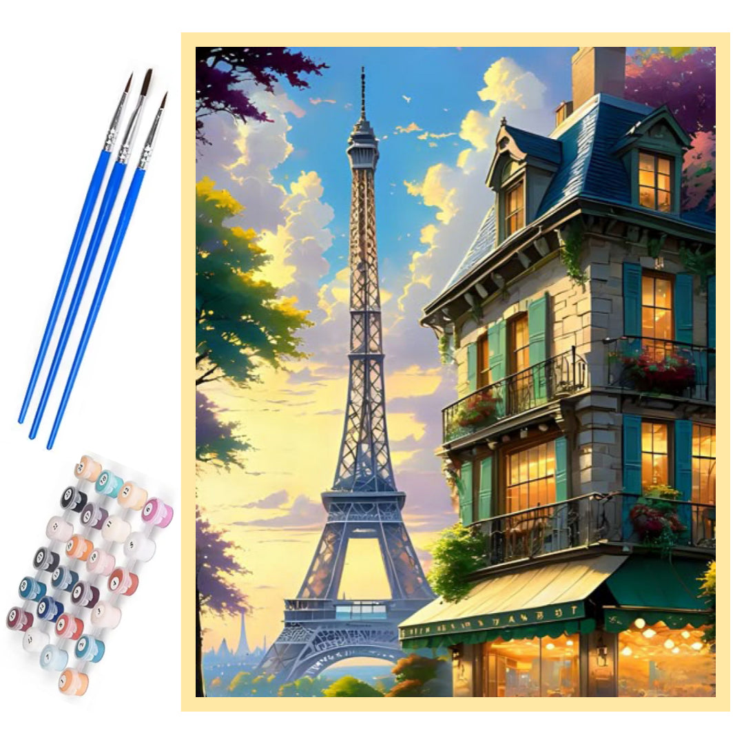 golden-hour-at-eiffel-tower-paint-by-number-kit