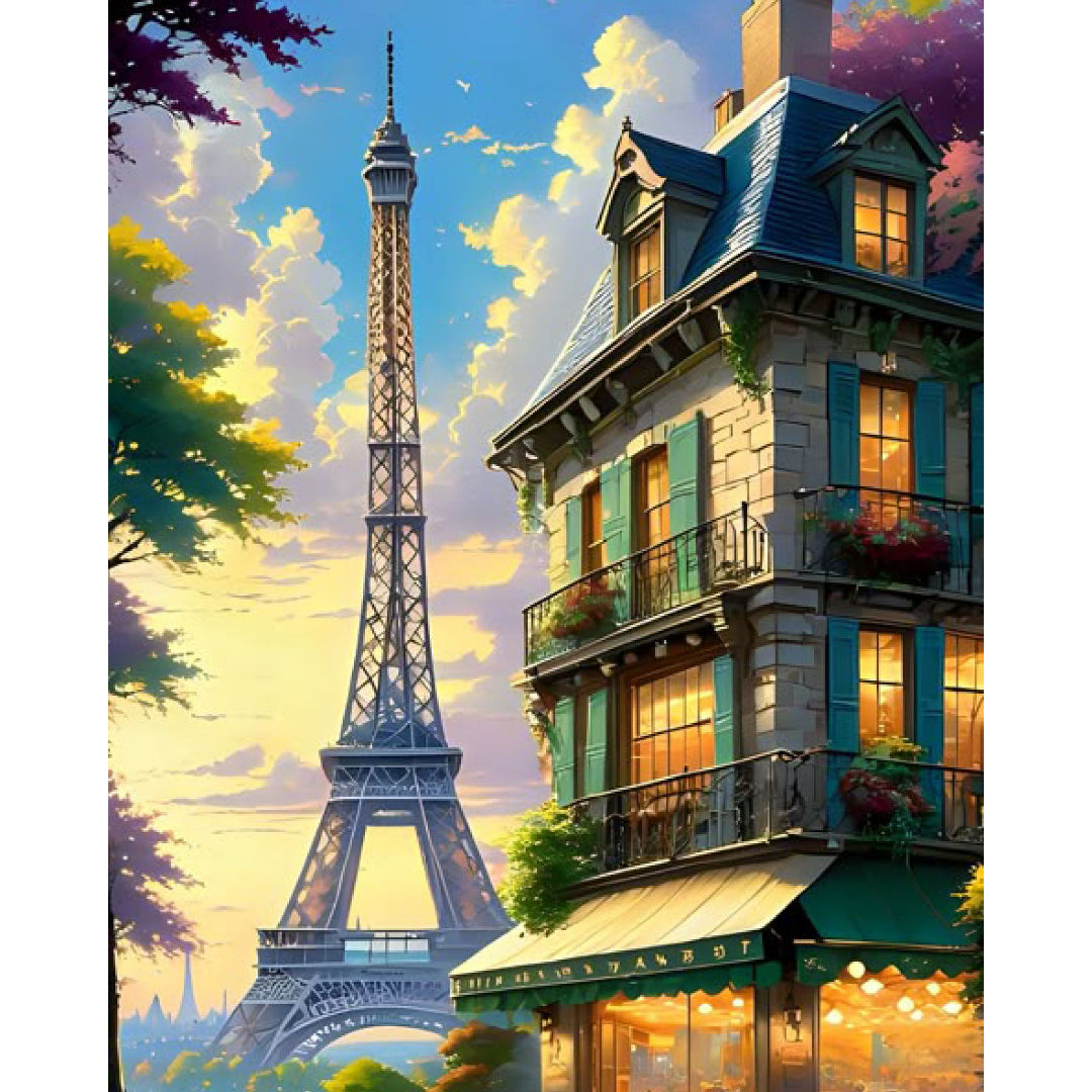 golden-hour-at-eiffel-tower-paint-by-number-kit