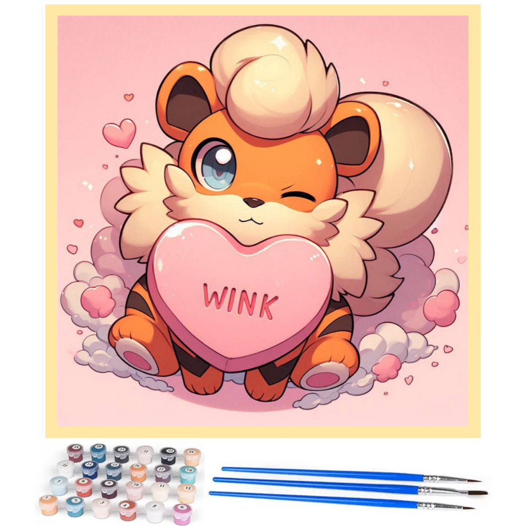 growlithe-wink-pokemon-paint-by-number-kit