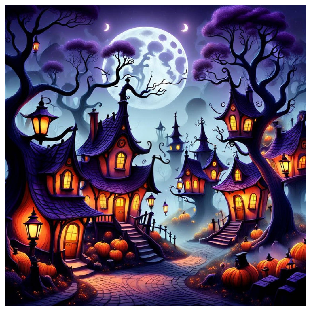 gruesome-halloween-town-paint-by-number-kit