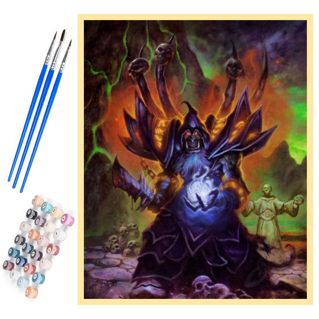 gul-dan-warcraft-paint-by-number-kit