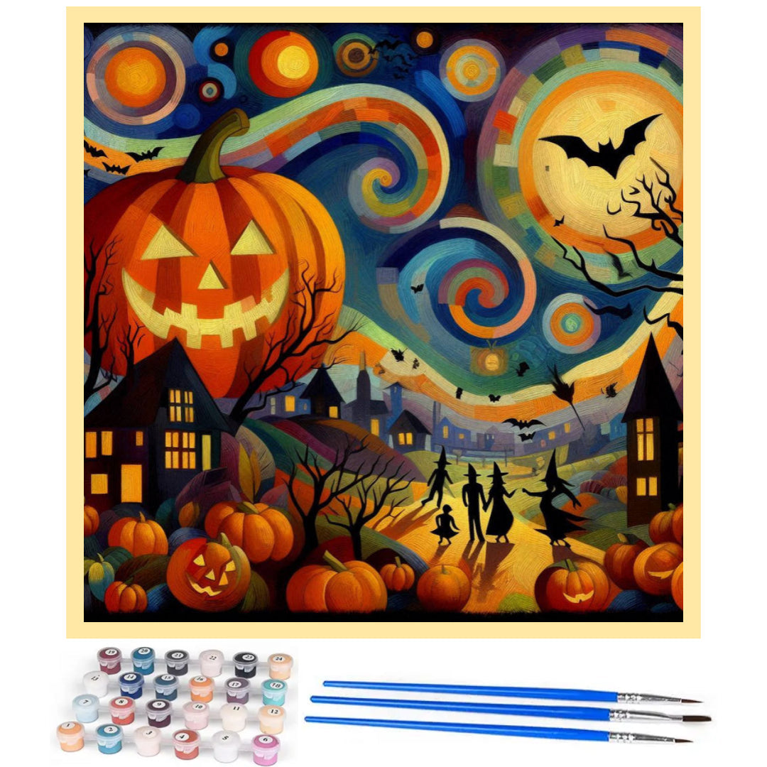 halloween-starry-night-paint-by-number-kit