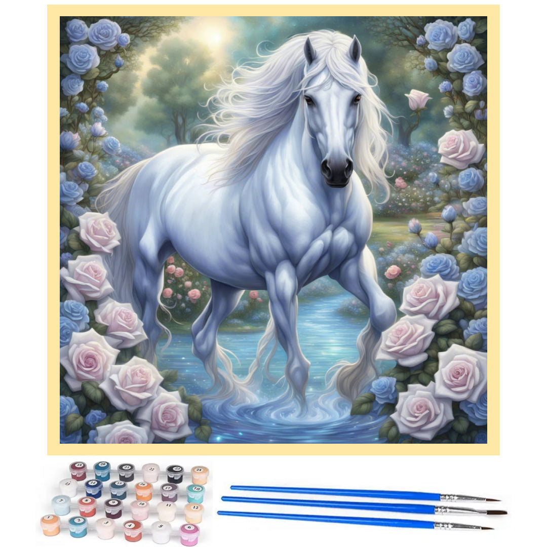 handsome-white-horse-paint-by-number-kit