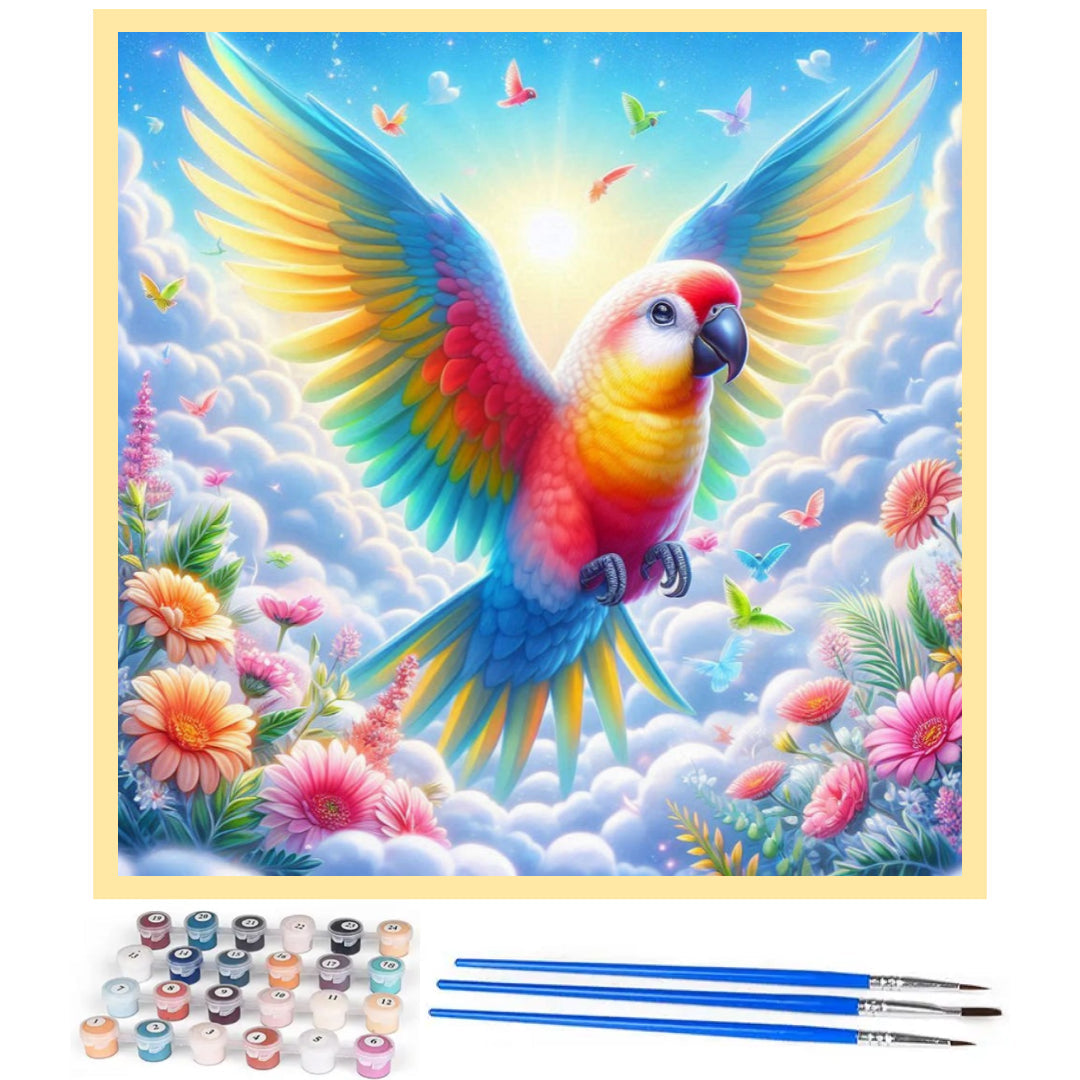 happy-parrot-in-heaven-paint-by-number-kit