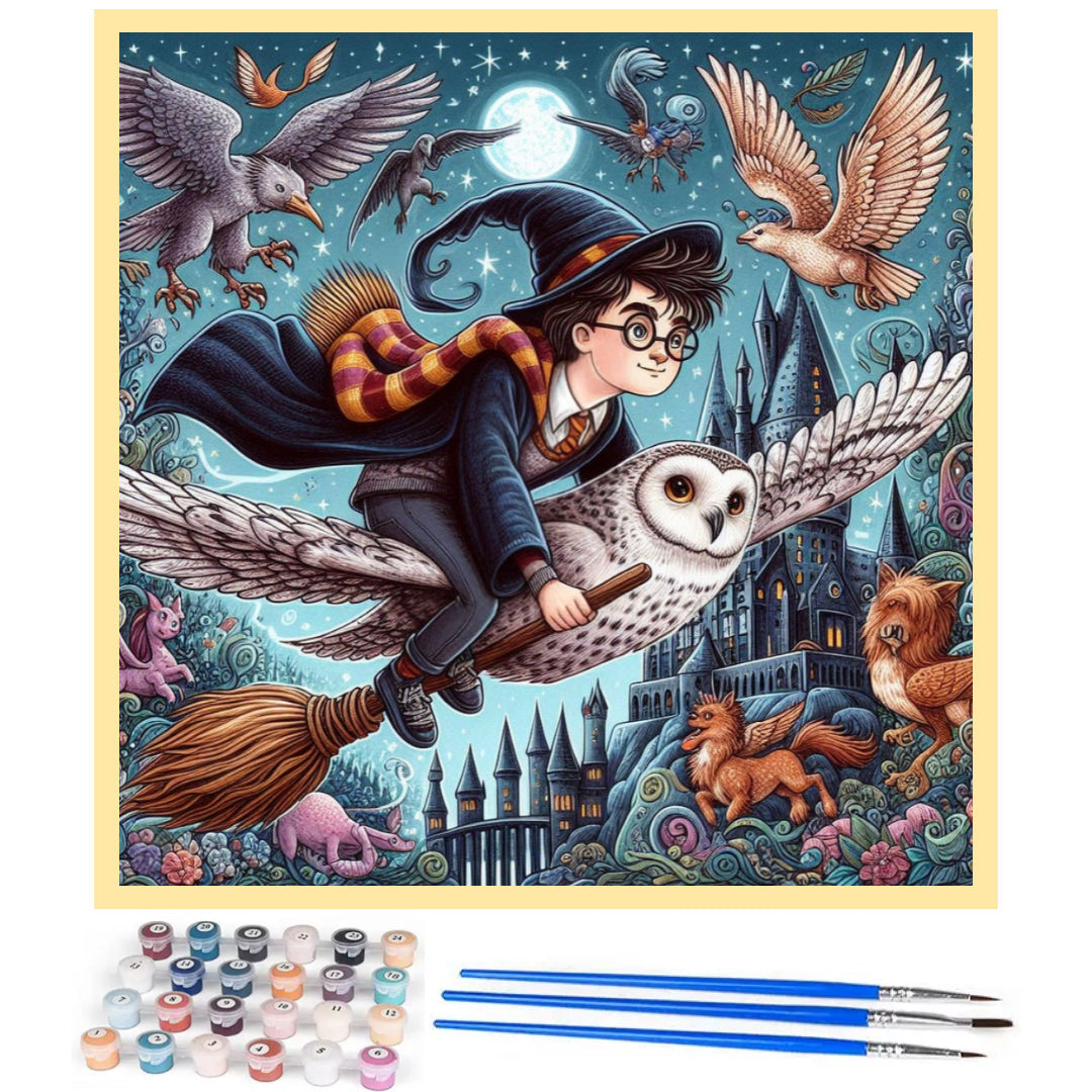 harry-flying-with-hedwig-paint-by-number-kit