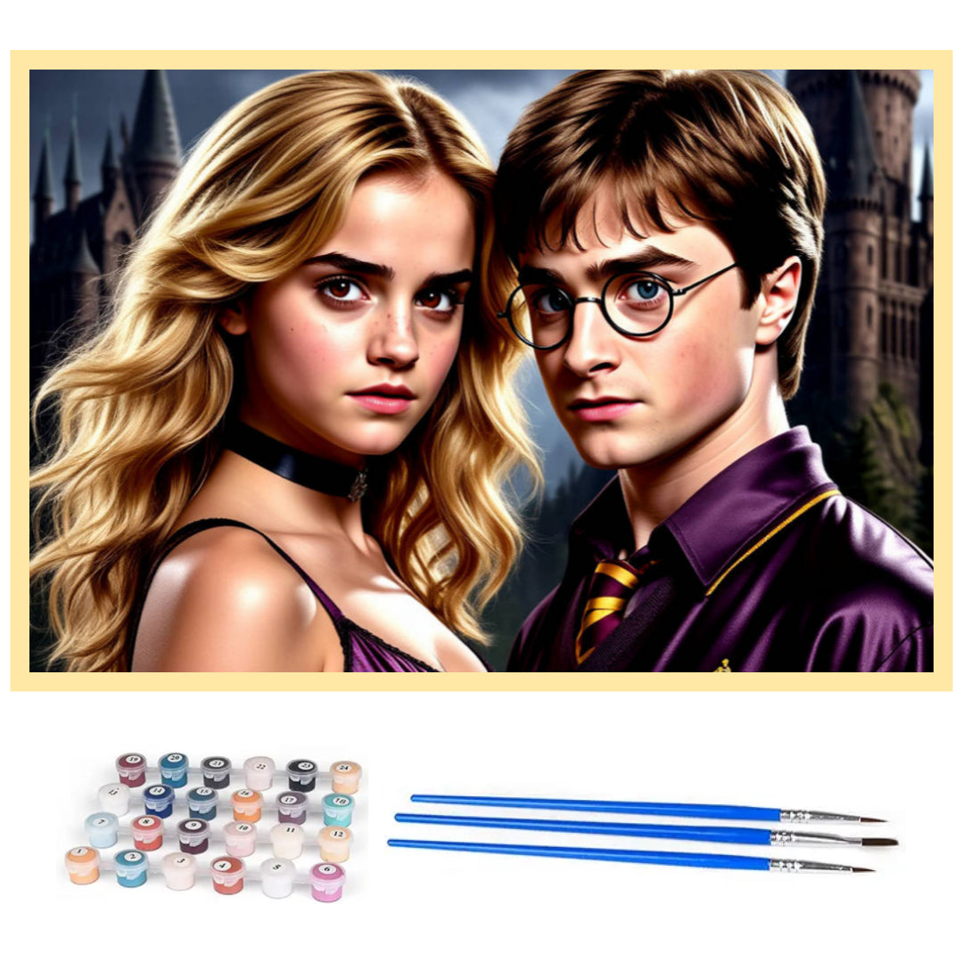 hermione-and-harry-paint-by-number-kit