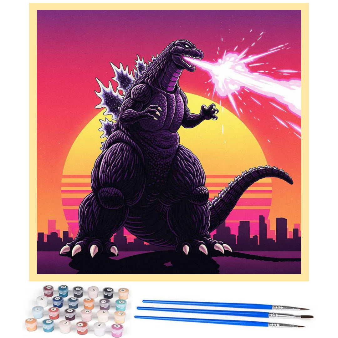 hyper-beam-godzilla-paint-by-number-kit