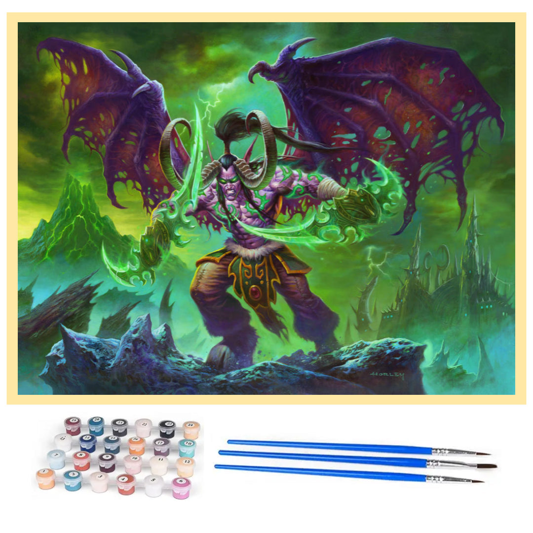 illidan-demon-hunder-warcraft-paint-by-number-kit