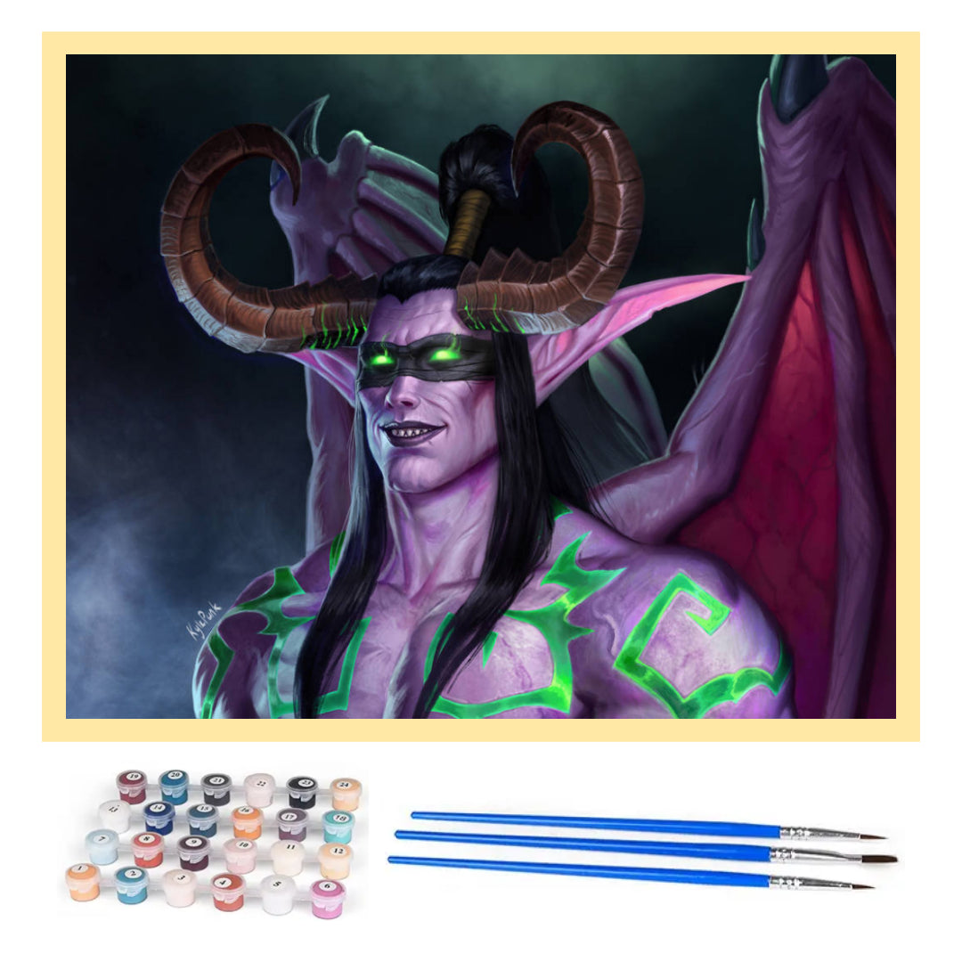 illidan-world-of-warcraft-paint-by-number-kit