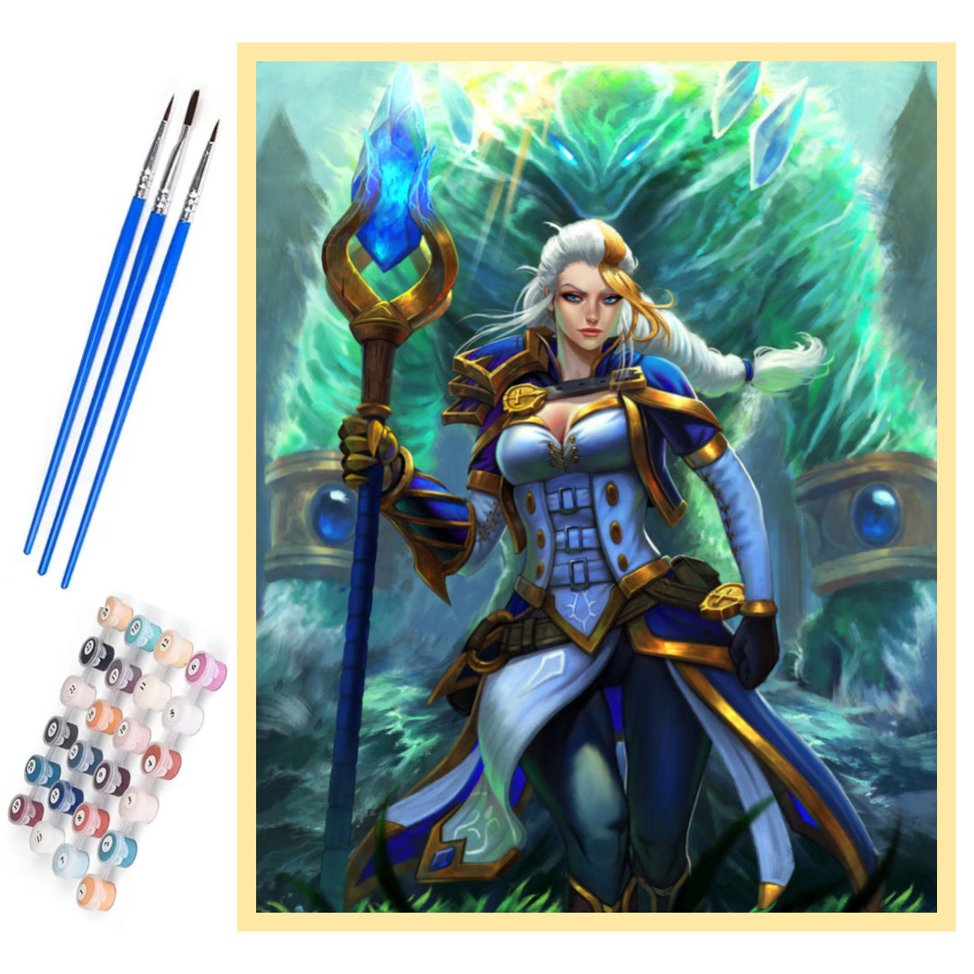 jaina-proudmoore-warcraft-paint-by-number-kit