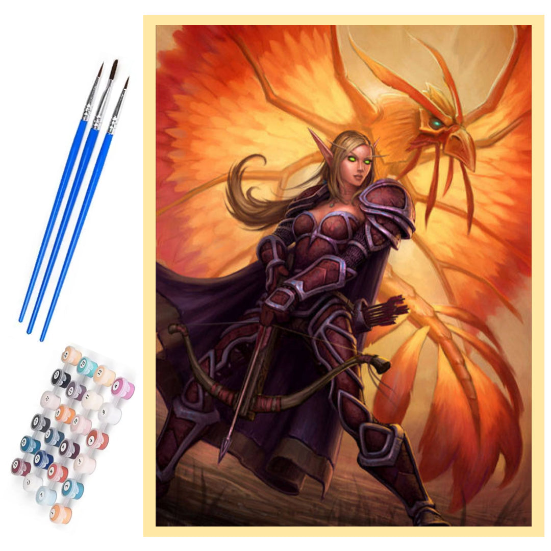 kassandra-flameheart-warcraft-paint-by-number-kit