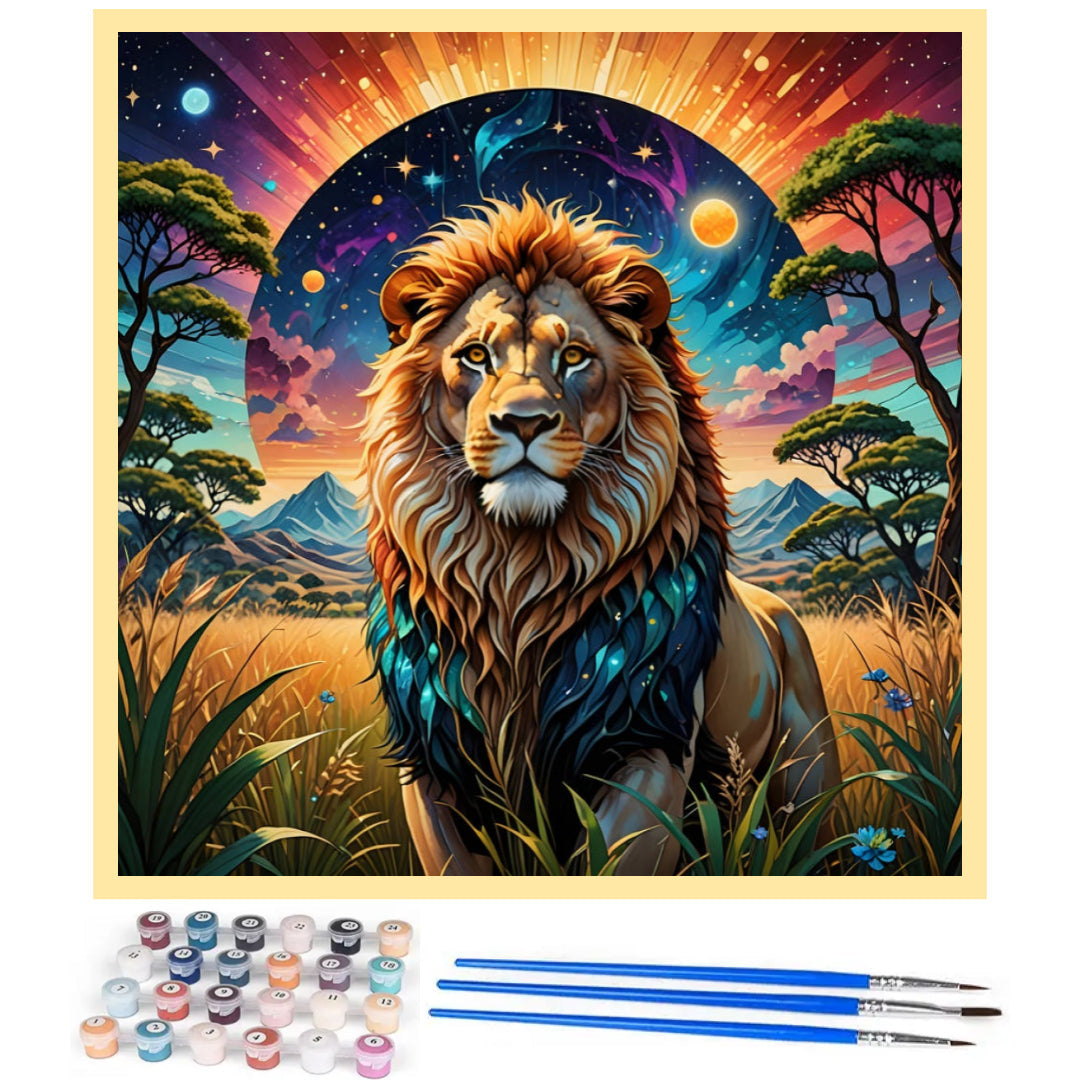 king-of-the-grassland-lion-paint-by-number-kit