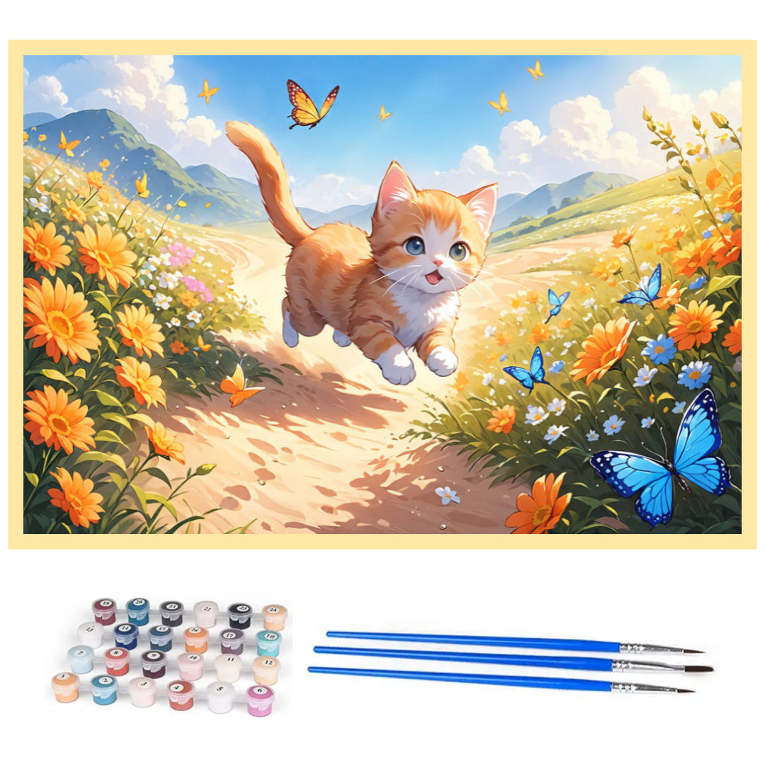 kitten-and-butterflies-paint-by-number-kit