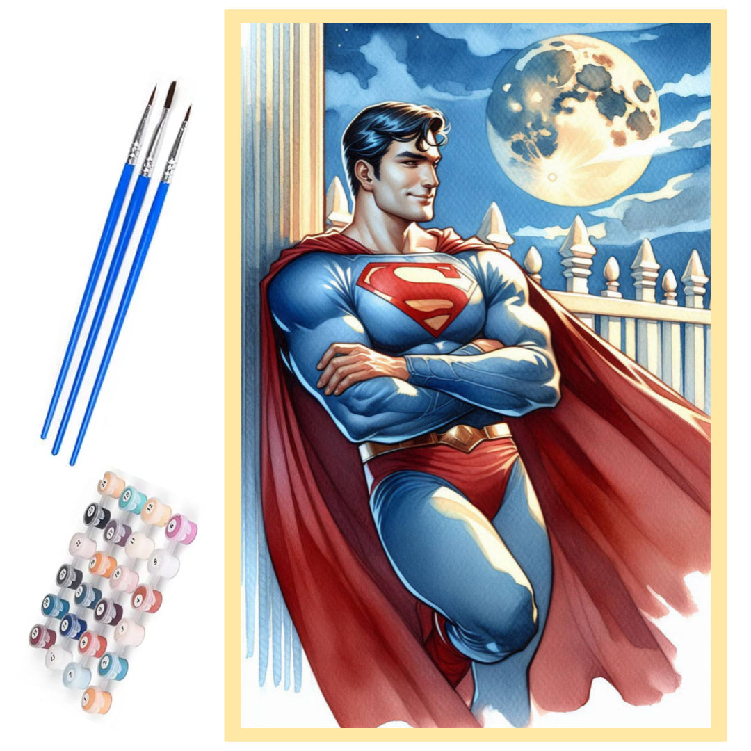 leisure-time-superman-paint-by-number-kit