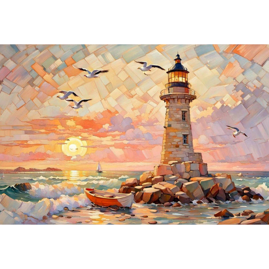 lighthouse-at-sunset-paint-by-number-kit