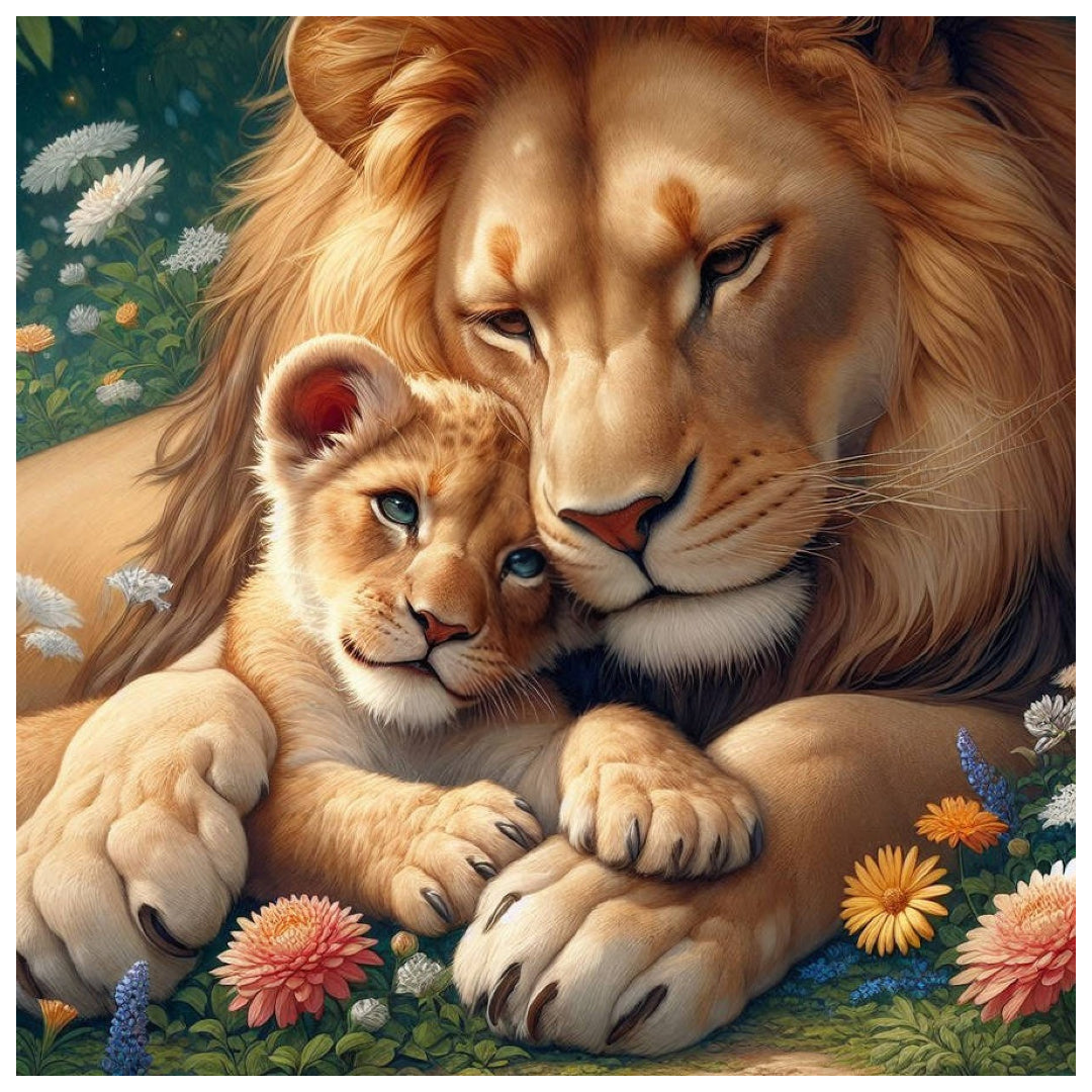 lion-family-time-paint-by-number-kit