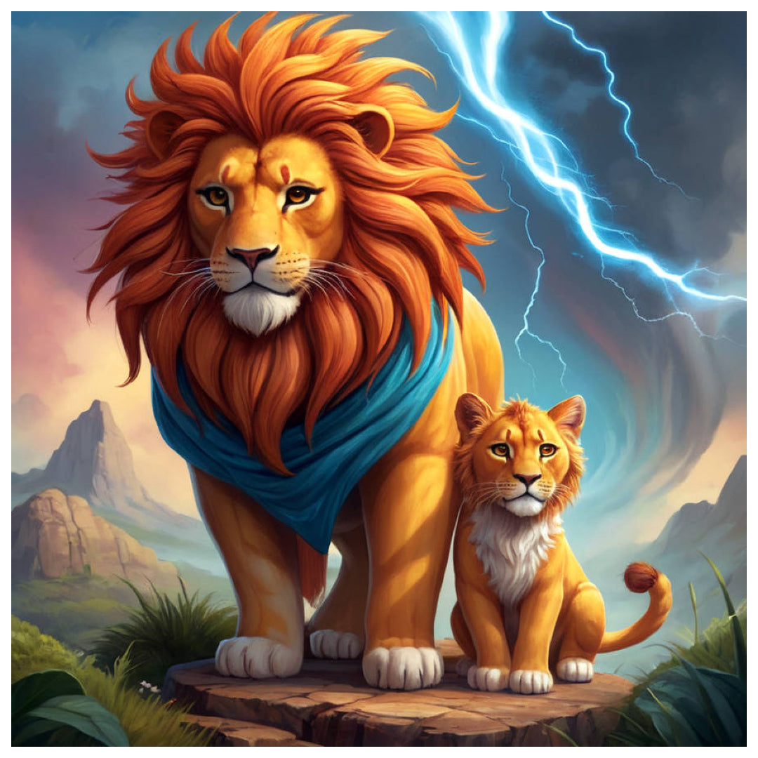 lion-father-and-son-paint-by-number-kit