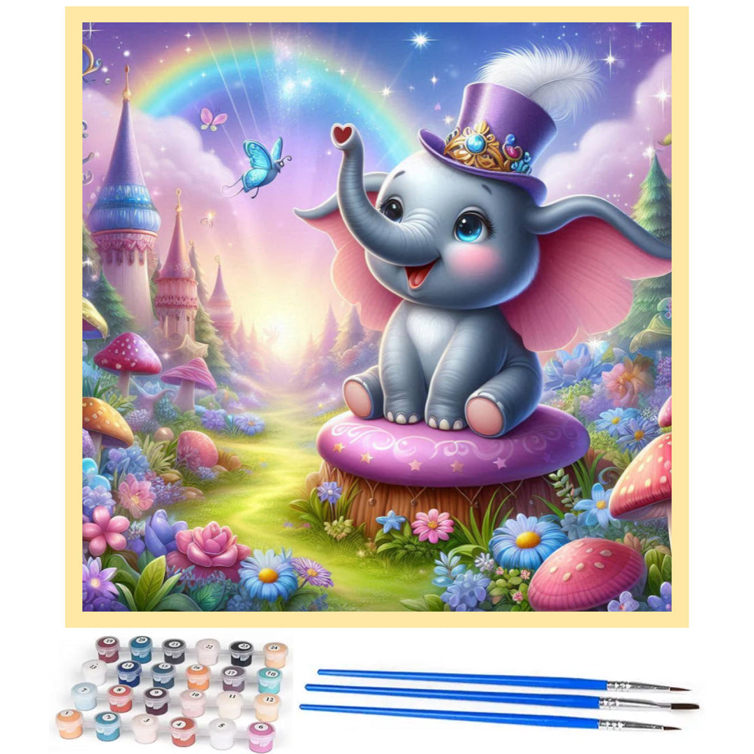 little-elephant-in-wonderland-paint-by-number-kit