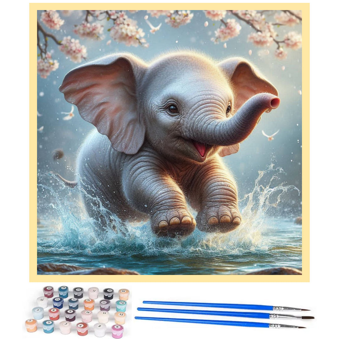 little-elephant-plays-water-paint-by-number-kit