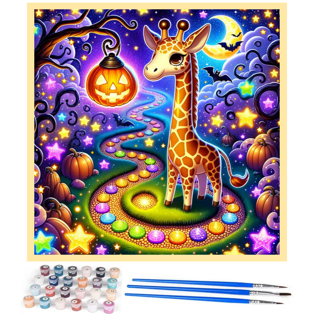 little-giraffe-at-halloween-paint-by-number-kit