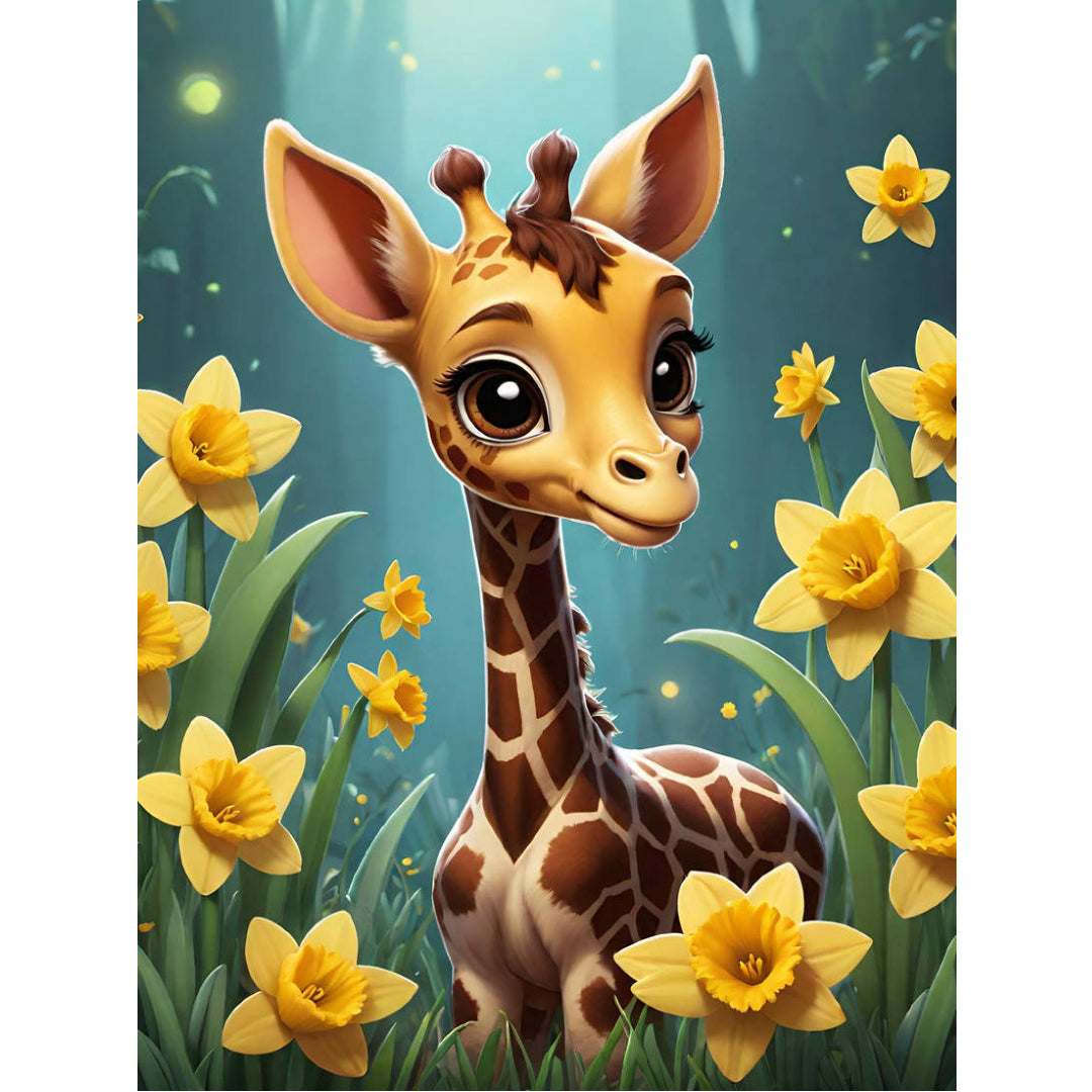 little-giraffe-yellow-flowers-paint-by-number-kit