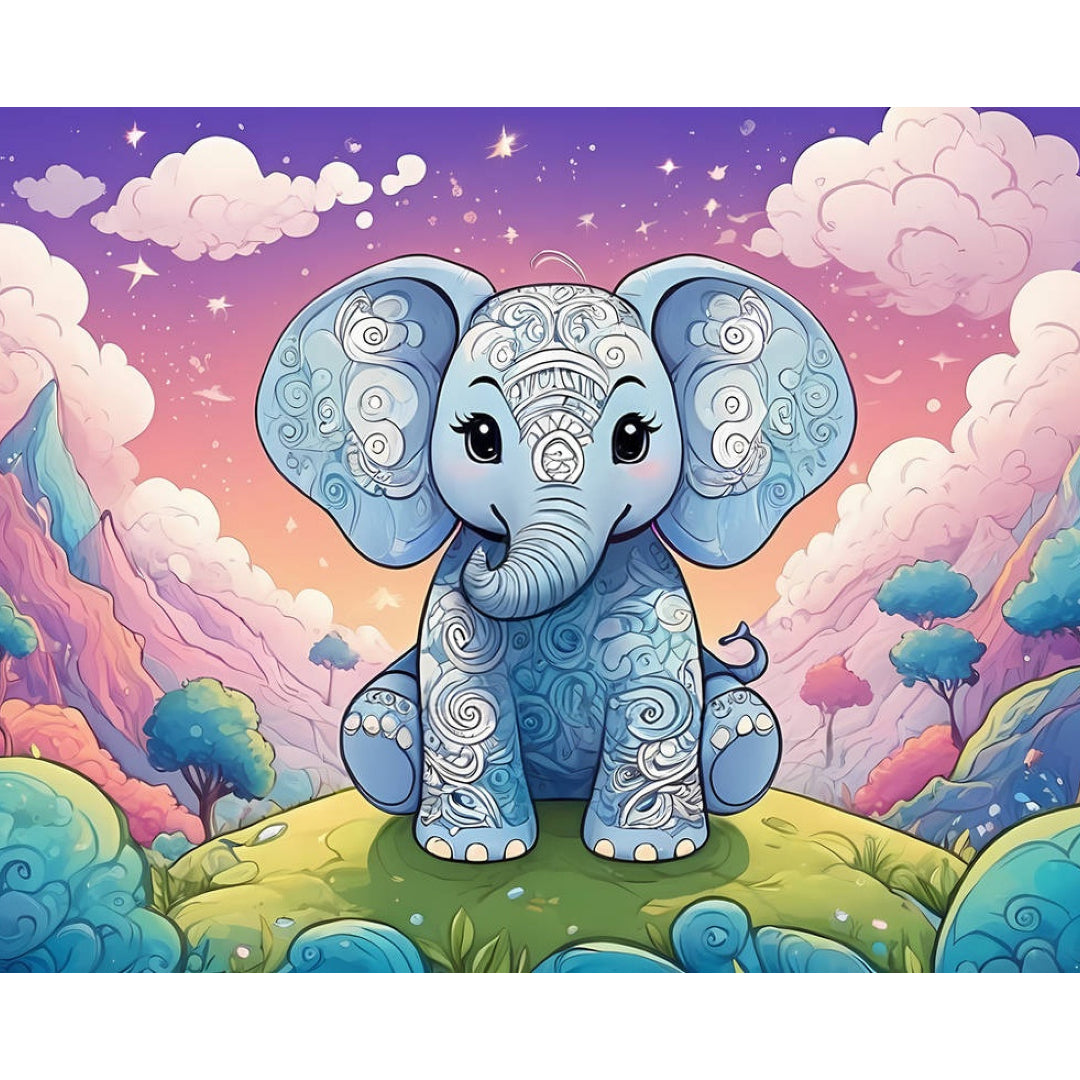 magic-elephant-paint-by-number-kit