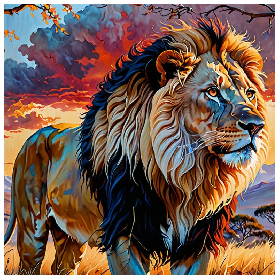 majestic-lion-at-sunset-paint-by-number-kit