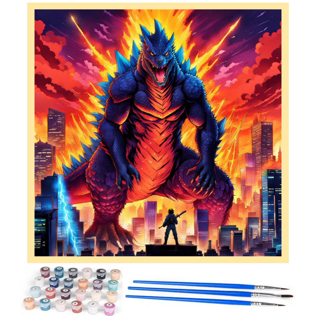 meet-with-godzilla-paint-by-number-kit