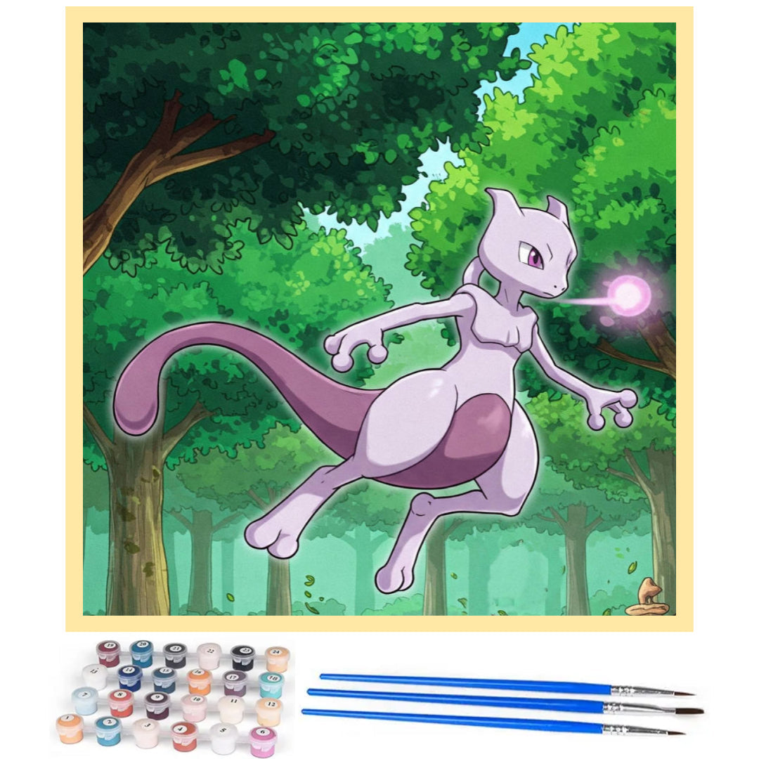 mewtwo-in-forest-paint-by-number-kit