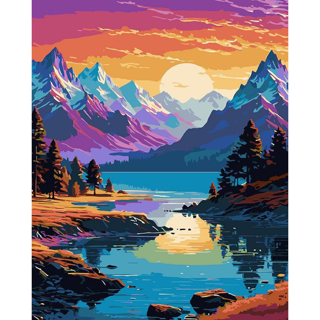 mountain-sunset-paint-by-number-kit