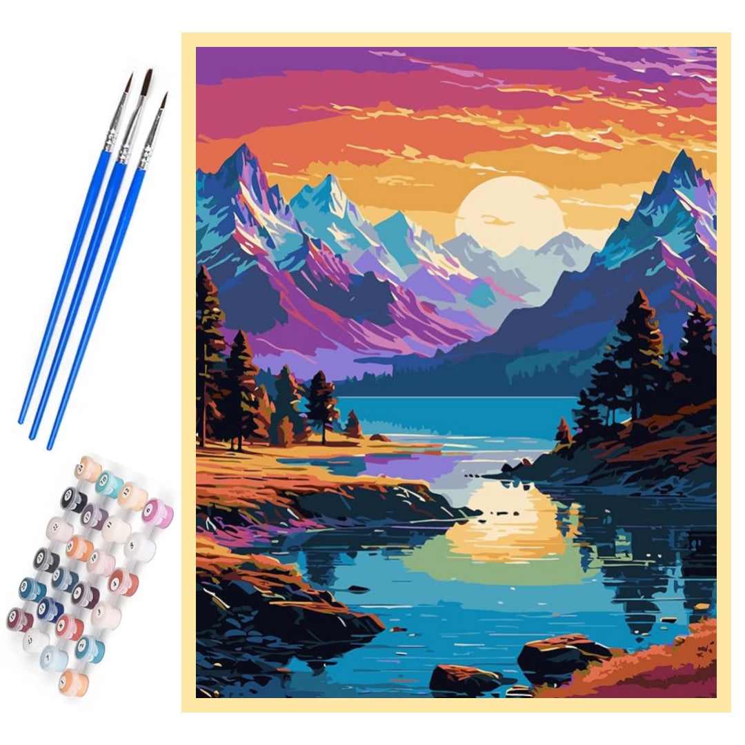 mountain-sunset-paint-by-number-kit