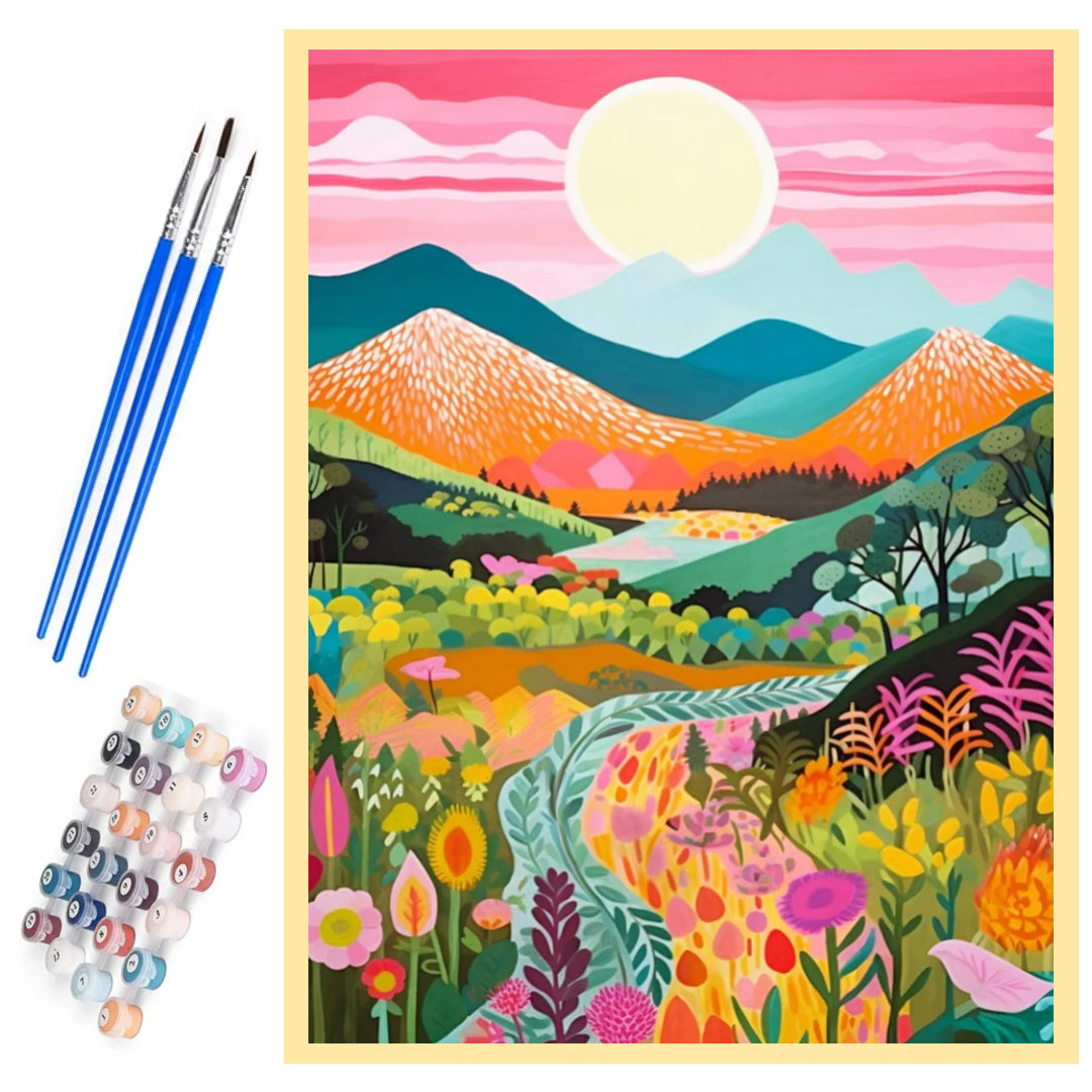 mountains-full-of-flowers-paint-by-number-kit