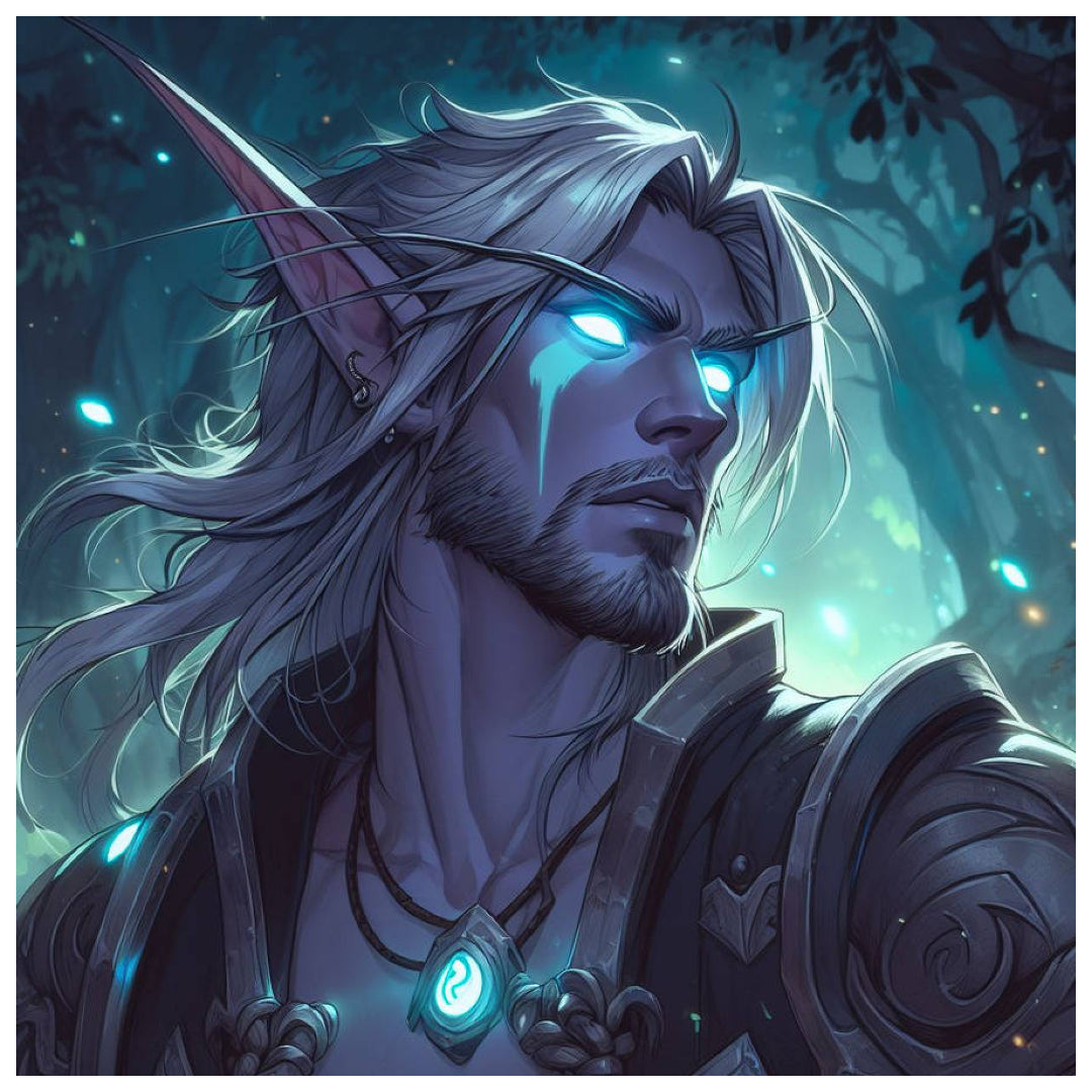 night-elf-warcraft-paint-by-number-kit